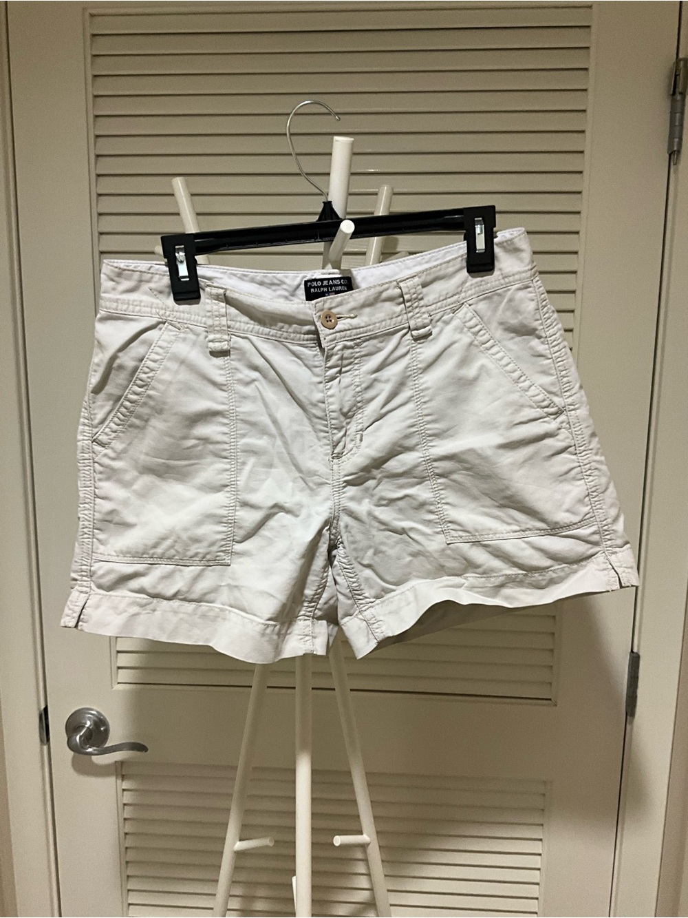 Polo by Ralph Lauren White Cotton Cargo Shorts